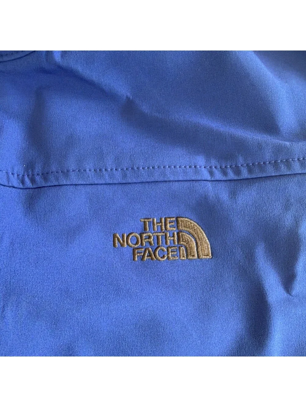 The North Face Men's Blue Solid Full Zip soft shell Vest Pockets Size XL
